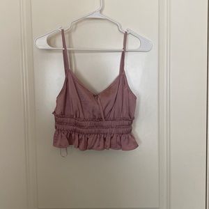 Pink shimmer crop top!